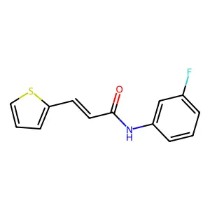 (2E)-N-(3-fluorophenyl)-3-(thiophen-2-yl)prop-2-enamide structure