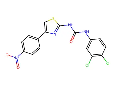 1-(3,4-Dichlorophenyl)-3-[4-(4-nitrophenyl)-1,3-thiazol-2-yl]urea structure
