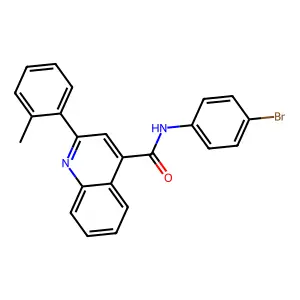 N-(4-bromophenyl)-2-(2-methylphenyl)quinoline-4-carboxamide structure