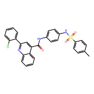 2-(2-chlorophenyl)-N-[4-[(4-methylphenyl)sulfonylamino]phenyl]quinoline-4-carboxamide structure