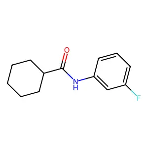 N-(3-fluorophenyl)cyclohexanecarboxamide structure