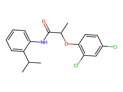 2-(2,4-dichlorophenoxy)-N-(2-isopropylphenyl)propanamide structure