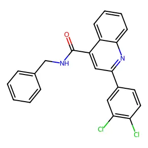 N-benzyl-2-(3,4-dichlorophenyl)quinoline-4-carboxamide structure