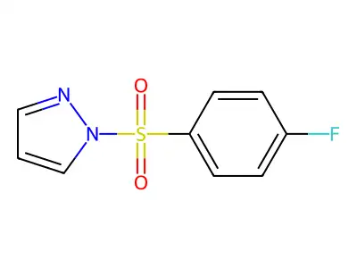 1-[(4-fluorophenyl)sulfonyl]-1H-pyrazole structure