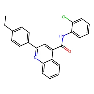 N-(2-chlorophenyl)-2-(4-ethylphenyl)quinoline-4-carboxamide structure
