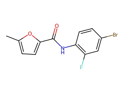 N-(4-bromo-2-fluorophenyl)-5-methylfuran-2-carboxamide structure