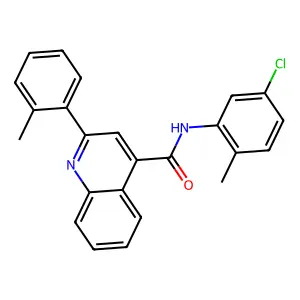 N-(5-chloro-2-methylphenyl)-2-(2-methylphenyl)quinoline-4-carboxamide structure