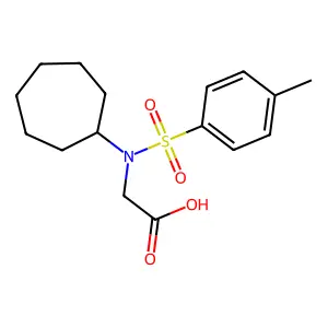 N-Cycloheptyl-N-(4-methylbenzene-1-sulfonyl)glycine structure