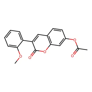 3-(2-methoxyphenyl)-2-oxo-2H-chromen-7-yl acetate structure