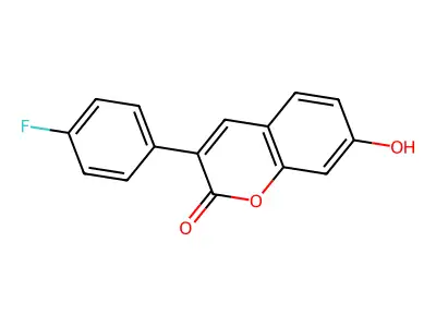 3-(4-fluorophenyl)-7-hydroxy-2H-chromen-2-one structure
