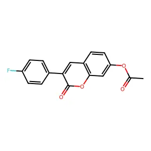 7-(Acetyloxy)-3-(4-fluorophenyl)-2H-1-benzopyran-2-one structure