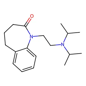 1H-1-Benzazepin-2-one, 2,3,4,5-tetrahydro-1-(2-(diisopropylamino)ethyl)- structure