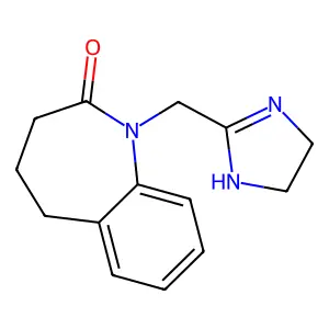 1H-1-Benzazepin-2-one, 2,3,4,5-tetrahydro-1-(2-imidazolin-2-yl)methyl- structure