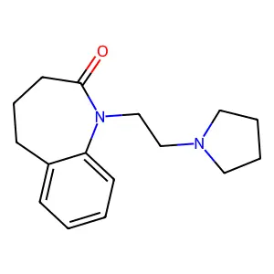 1H-1-Benzazepin-2-one, 2,3,4,5-tetrahydro-1-(2-(1-pyrrolidinyl)ethyl)- structure