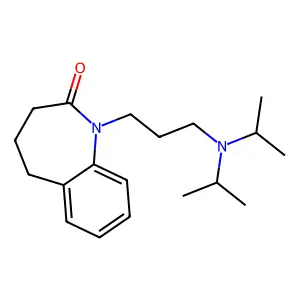 1H-1-Benzazepin-2-one, 2,3,4,5-tetrahydro-1-(3-(diisopropylamino)propyl)- structure