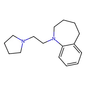 1H-1-Benzazepine, 2,3,4,5-tetrahydro-1-(2-(1-pyrrolidinyl)ethyl)- structure