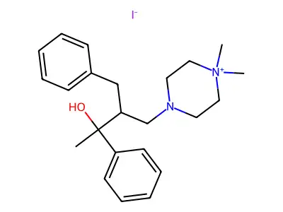 1-Piperazinepropanol, alpha-4-dimethyl-alpha-phenyl-beta-(phenylmethyl)-, compd. with iodomethane (1:1) structure