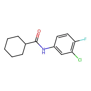 N-(3-chloro-4-fluorophenyl)cyclohexanecarboxamide structure