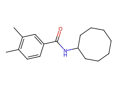 N-cyclooctyl-3,4-dimethylbenzamide structure