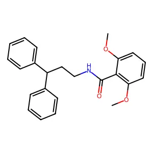 N-(3,3-diphenylpropyl)-2,6-dimethoxybenzamide structure