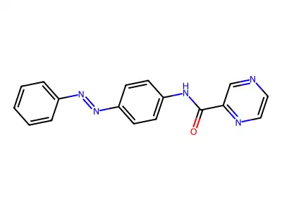 2-Pyrazinecarboxamide, N-[4-(2-phenyldiazenyl)phenyl]- structure