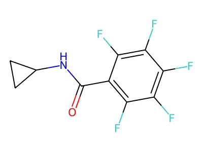 N-cyclopropyl-2,3,4,5,6-pentafluorobenzamide structure