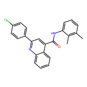 2-(4-chlorophenyl)-N-(2,3-dimethylphenyl)quinoline-4-carboxamide structure