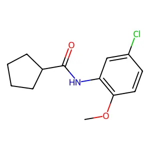 N-(5-chloro-2-methoxyphenyl)cyclopentanecarboxamide structure