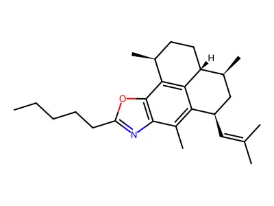 Homopseudopteroxazole structure