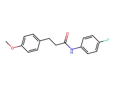 N-(4-fluorophenyl)-3-(4-methoxyphenyl)propanamide structure