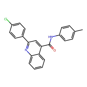 2-(4-chlorophenyl)-N-(4-methylphenyl)quinoline-4-carboxamide structure