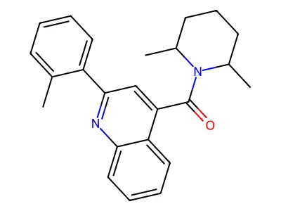 (2,6-Dimethylpiperidin-1-yl)[2-(2-methylphenyl)quinolin-4-yl]methanone structure
