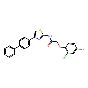2-(2,4-dichlorophenoxy)-N-[4-(4-phenylphenyl)-1,3-thiazol-2-yl]acetamide structure