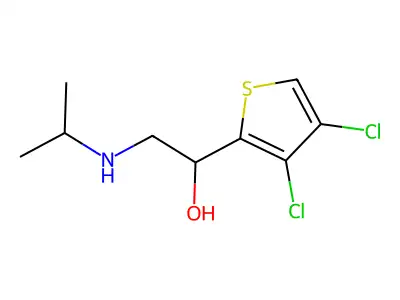 2-Thiophenemethanol, 3,4-dichloro-alpha-(((1-methylethyl)amino)methyl)- structure