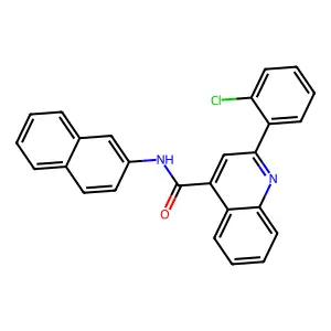 2-(2-chlorophenyl)-N-naphthalen-2-ylquinoline-4-carboxamide structure