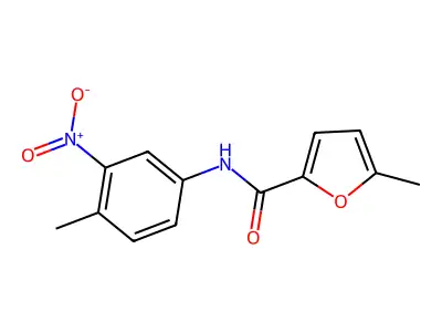2-Furancarboxamide, 5-methyl-N-(4-methyl-3-nitrophenyl)- structure