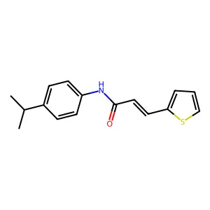 (2E)-N-[4-(propan-2-yl)phenyl]-3-(thiophen-2-yl)prop-2-enamide structure