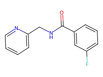 3-fluoro-N-(pyridin-2-ylmethyl)benzamide structure