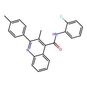 N-(2-fluorophenyl)-3-methyl-2-(4-methylphenyl)quinoline-4-carboxamide structure