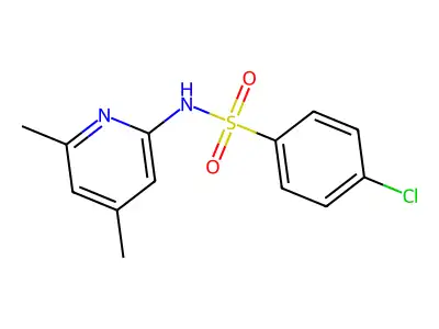 4-chloro-N-(4,6-dimethylpyridin-2-yl)benzenesulfonamide structure