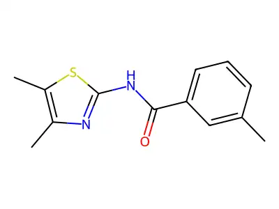N-(4,5-dimethyl-1,3-thiazol-2-yl)-3-methylbenzamide structure