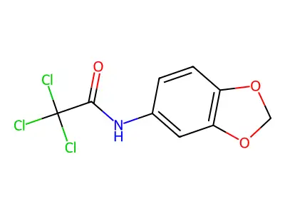 N-(2H-1,3-benzodioxol-5-yl)-2,2,2-trichloroacetamide structure