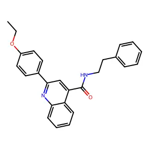2-(4-ethoxyphenyl)-N-(2-phenylethyl)quinoline-4-carboxamide structure