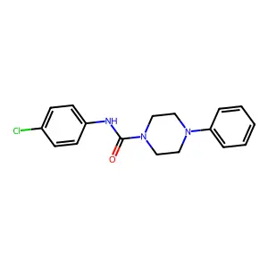 N-(4-chlorophenyl)-4-phenylpiperazine-1-carboxamide structure