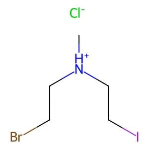 Diethylamine, 2-bromo-2'-iodo-N-methyl-, hydrochloride structure