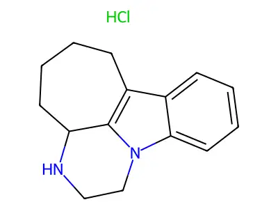 1,2,3,3a,4,5,6,7-Octahydro-3,11b-diazacyclohepta(jk)fluorene monohydrochloride structure
