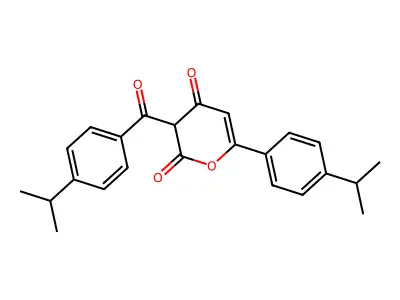 3-(4-Propan-2-ylbenzoyl)-6-(4-propan-2-ylphenyl)pyran-2,4-dione structure