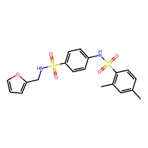 N-(4-{[(Furan-2-yl)methyl]sulfamoyl}phenyl)-2,4-dimethylbenzene-1-sulfonamide structure