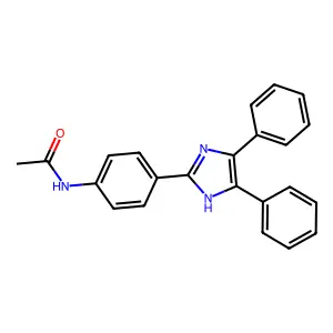 N-[4-(4,5-diphenyl-1H-imidazol-2-yl)phenyl]acetamide structure