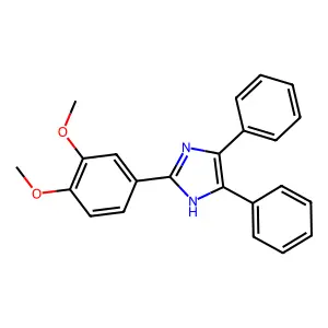1H-imidazole, 2-(3,4-dimethoxyphenyl)-4,5-diphenyl- structure